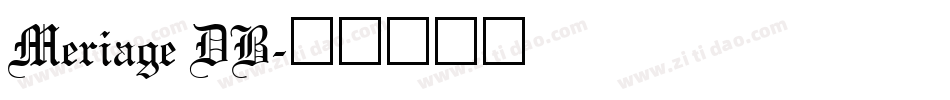 Meriage DB字体转换